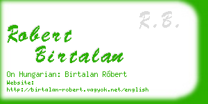 robert birtalan business card