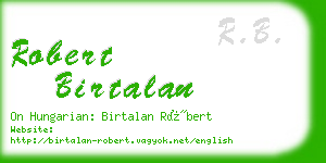 robert birtalan business card